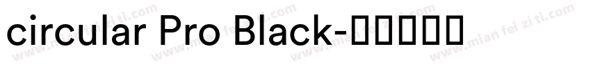circular Pro Black字体转换